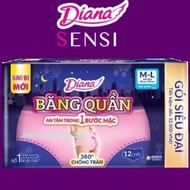 {LARGE PACKAGE OF SAVINGS + GIFT } COMBO 3 PACK OF DIANA M/L PANTS 12 PIECES GET 1 PACK OF COMFY ML2