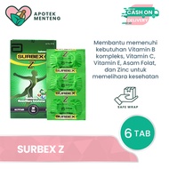 Surbex Z Strip 6 Tablets - Complex Vitamin B Supplements, C, E, Folic Acid, And Zinc