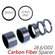 Bicycle Carbon Fiber Front Fork Spacers kit Handlebar Washer Ring Gasket Headset Fork MTB Bike Stem Road Bike Lightweigh 28.6mm