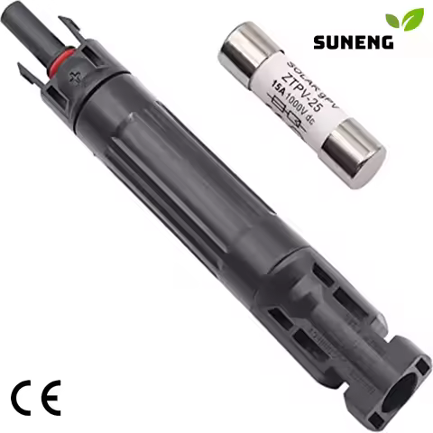 1000V Solar PV Fuse Connector Solar Fuse In-line Holder 15A 20A 25A 30A 32A Fuse 10x38 IP67 Solar Pa