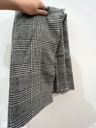 Zara千鳥格紋針織圍巾
