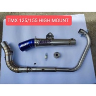 AUN OPEN PIPE 51Mm TUBE TYPE HIGH MOUNT TMX 125/150 ALL PANTRA Rusi,Skygo,Motoposh,Euro