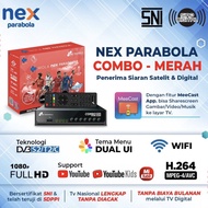 Receiver Nex Parabola Combo (Merah) TV Satelit Parabola Digital STB