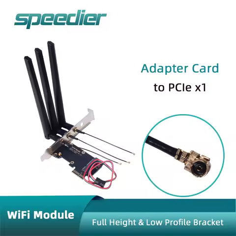 WLE900VX QCA9880 AR9590 533AN-MMW Wireless WIFI Module to PCIe X1 Adapter Card Support MINI PCIE WiF