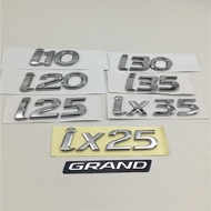 For Hyundai Grand i10 i20 i25 i30 i35 ix25 ix35 Emblem Logo Rear Trunk Tail Nameplate Car Stickers
