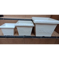 DSO 161 - [POT WIDTH +- 20 CM] SHALLOM SQUARE FLOWER POT 25CM