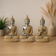 Medium Silver or Golden Buddha Statue in Abhaya Mudra Dhyana Mudra  Anjali Mudra