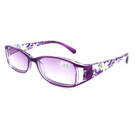 Fashion Resin Lenses Women's Reading Glasses Reading Glasses 4 Colors Optional Purple Lenses Brown L