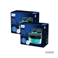 2組【Philips 飛利浦】智能系列電鬍刀清洗座藥水匣6入 (CC16/51) （適用: S5000/S7000/S9000）