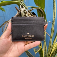 Genuine Black Spade Women Mini Card Wallet Holder Kate Spade