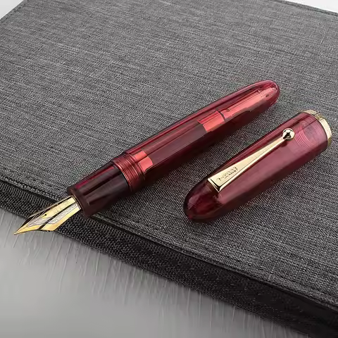 Luxury JinHao 9019 Dadao Fountain Pen Acrylic Transparent Spin Pen 40MM Nib Stationery Office School