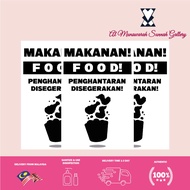 Stiker Fragile (Gambar Makanan) FRAGILE STICKER Food 1 PCS 10cm x 15cm