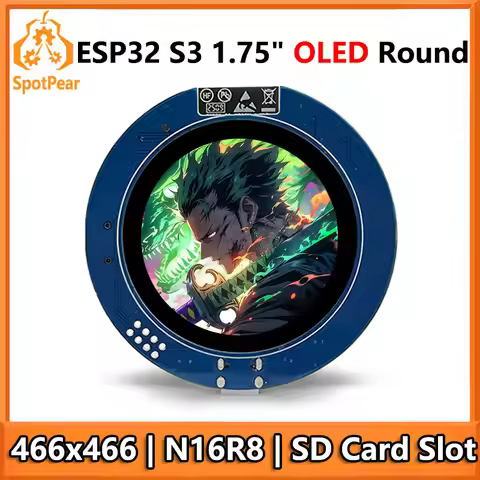 ESP32 S3 Development Board 1.75 inch Round OLED Capacitive Touch Screen 1.75inch Display 466×466 N16