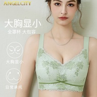 ANGELCITY 34-46B/C/D Plus Women Bra Lace  Full Cup Bra Breathable Bra