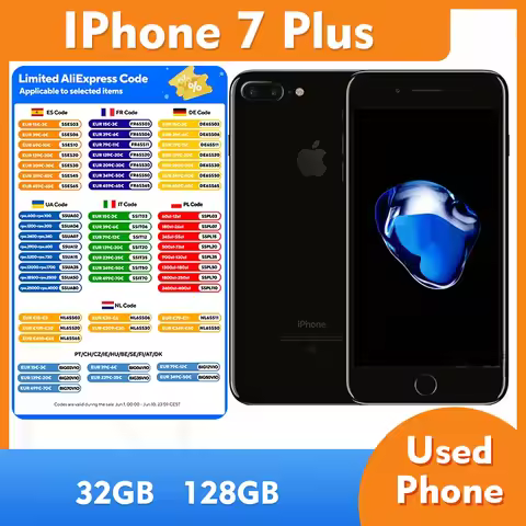 Apple iPhone 7 Plus 4g ROM 32GB/128GB iOS Smartphone Screen 5.5-inches Camera 12MP All Colours Good 
