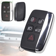 MAYWI Remote Fob Cover, 5 Buttons Black Car Key , ABS Car Key Shell for Land Rover Evoque Discovery 