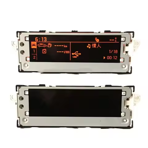 RED Screen Car USB Dual-Zone Air Bluetooth Display 12 Pin For Peugeot 307 407 408 Citroen C4 C5 Scre