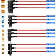 12 Pack Add a Circuit Fuse TAP - 12V Fuse Adapter for Car - Mini Automotive Fuse Connector ATC AMP B
