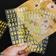 ANEMONE Number Sticker PET Girls Boys Scrapbooking Album Journaling Planner Decoration Tools