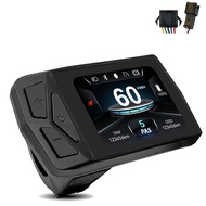 Electric Bike 36V-72V LCD T24 UART 2 Communication Color Display Electric Bike Accessory with SM Con
