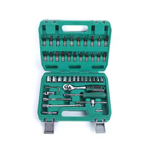 46pcs Hand Tool Auto Repair Tools Combination Ratchet Socket Wrench Set