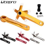 Litepro 170MM Hollow Integrally Crankset with Bottom Bracket Crank Set #0114IG,F,E,D7-09