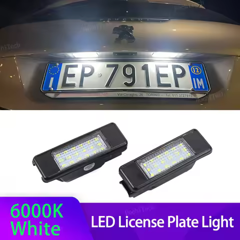 2x Canbus LED Number License Plate Light Lamp For Peugeot 106 1007 207CC 307 308 3008 406 508 607 Fo