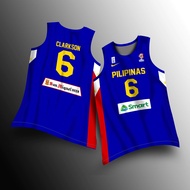 GILAS PILIPINAS 2022 | CLARKSON #6 BROWNLEE #32 BLUE & WHITE JERSEY | PBA GILAS JERSEY |FULL SUBLIMA