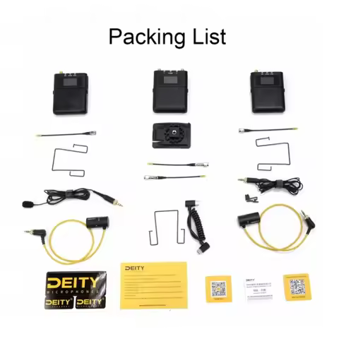 Deity Theos UHF Kit Dual Channel Receiver Microphone Receiver Transmitter DEITY THEOS with LCD Scree