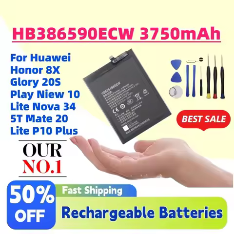 HB386590ECW ​3750mAh Replacement Phone Battery For Huawei Honor 8X Glory 20S Play Niew 10 Lite Nova 