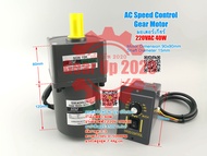 (สต๊อกพร้อมส่ง ในไทย) มอเตอร์เกียร์AC 3K~7.5K 0~180RPM 5IK40RGN-C 40W 220V ลดความเร็วปรับความเร็ว AC