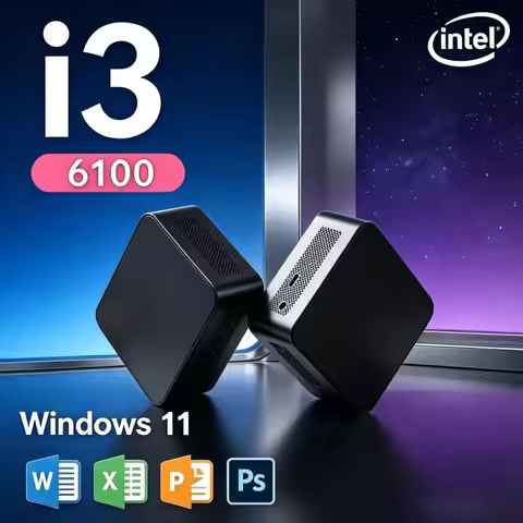 All-Round Versatile Mini PC Core I3 6100 Win11 Pro 16GB RAM 1TB/2TB SSD WiFi6 BT5.2 Fits Office Medi