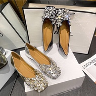 Shallow Mouth Rhinestone Mary Jane Flats
