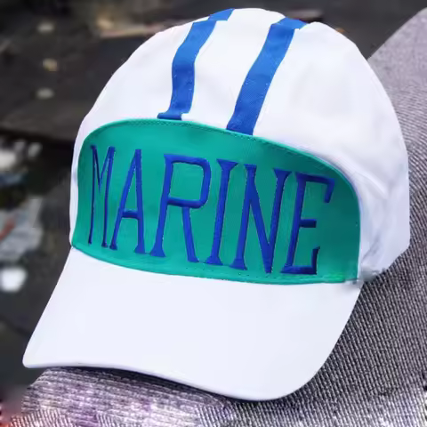 One piece Navy Admiral Akainu Sakazuki MARINE Baseball Cap Halloween Cosplay Hat