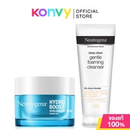 Neutrogena Duo Set Deep Clean Facial Cleanser 100g + Neutrogena Hydro Boost Water Gel 50g นูโทรจีนา 