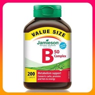Jamieson - 200粒超值裝 天然維他命 B 雜 B50 超值加量裝 200 粒 抗疲勞增強體能 減肥促進新陳代謝 平行進口 (參考效期: 01/2026*)