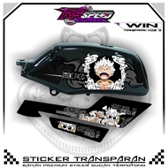 WIN Striping Variations of TRANSPARENT WIN Stickers CODE F.13 PREMIUM MATERIAL