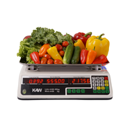 Cân điện tử tính tiền K550 bản tiếng việt chính hãng KAW 2 mặt hiển thị - Loại 40kg chất lượng tốt s