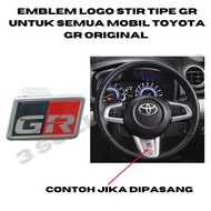 GR TYPE STEERING LOGO EMBLEM FOR ALL ORIGINAL TOYOTA GR CARS