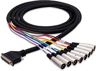 Hosa Balanced Snake DB25 to XLR3M - (16 Feet) (Black)