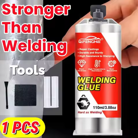 High Temperature Resistant Welding Glue 110ml, Multipurpose Cast Repair Adhesive for Metal, Iron, Al