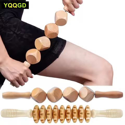 1Pc Wooden Massage Roller,Cube Body Roller for Cellulite,Dice Cellulite Roller for Pain Relief,Woode