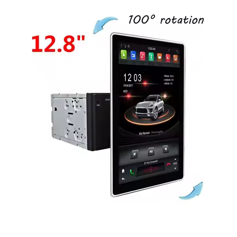 Klyde Manual Rotation Tesla Style IPS Universal Model With Android 9.0 System PX6 Car Multimedia Sys