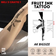 INKMELAB - AK BIGSIZE Fruit Ink Temporary Tattoo 16X4 CM - Semi-Permanent Temporary Tattoo Lasts 3 W