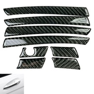 Bright 3D Real Carbon Fiber Outer Handle Patch 10-16 W212 E350 E550 E63