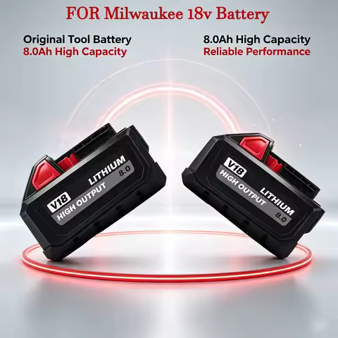 For Milwaukee M18 High‑Output 8Ah 18V Lithium‑ion Rechargeable Replacement Battery Fit,Suitable For 