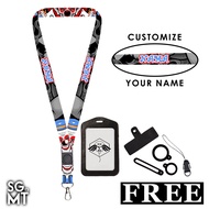 SIGMAT13 Lanyard Custom Nama Design Model 2 + 3 pcs Oring dan Gantungan HP 2cm full printing 2sisi