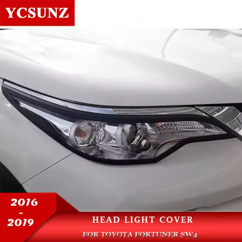 ABS Head Light Cover For Toyota Hilux Fortuner Sw4 2015 2016 2017 2018 2019 SUV Car Accessories YCSU