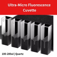 Lab Quartz Ultra-Micro Fluorescence Cuvette 10mm 100ul 200ul Sub-Micro Cell