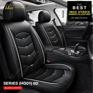 [BLACK & WHITE] IMAX Hybrid Gaming PU Leather Series (HG01) 6D Universal Car Seat Cover - 5-Seater F